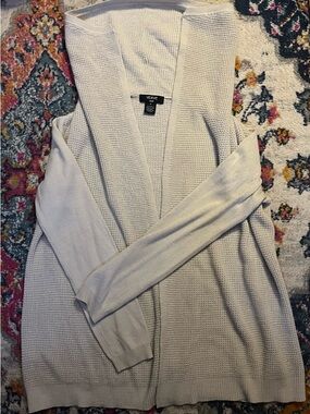 Verve Ami Cream Open-Front Knit Cardigan